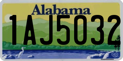 AL license plate 1AJ5032