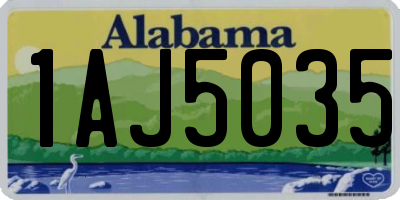 AL license plate 1AJ5035
