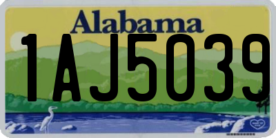 AL license plate 1AJ5039