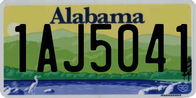 AL license plate 1AJ5041