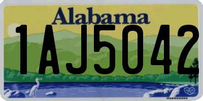 AL license plate 1AJ5042