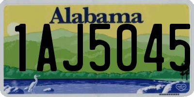 AL license plate 1AJ5045