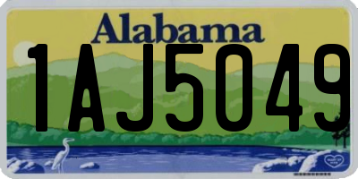 AL license plate 1AJ5049