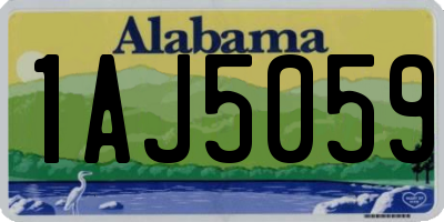 AL license plate 1AJ5059