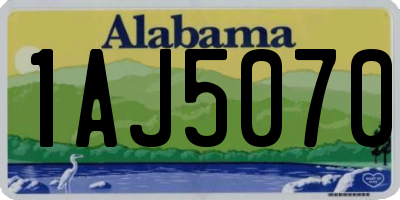 AL license plate 1AJ5070