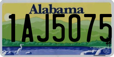 AL license plate 1AJ5075