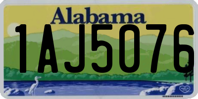 AL license plate 1AJ5076