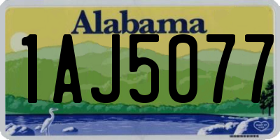 AL license plate 1AJ5077