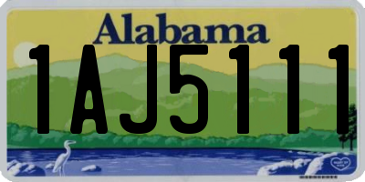 AL license plate 1AJ5111