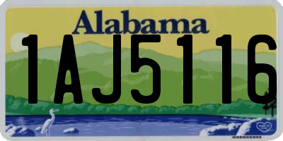 AL license plate 1AJ5116