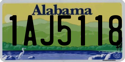 AL license plate 1AJ5118