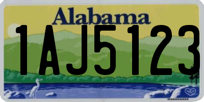 AL license plate 1AJ5123