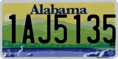AL license plate 1AJ5135