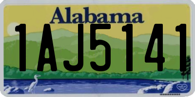 AL license plate 1AJ5141
