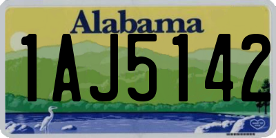 AL license plate 1AJ5142