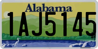 AL license plate 1AJ5145