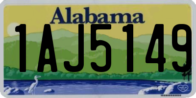 AL license plate 1AJ5149