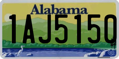 AL license plate 1AJ5150