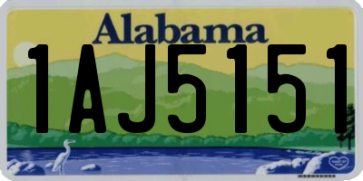 AL license plate 1AJ5151