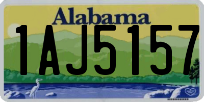 AL license plate 1AJ5157