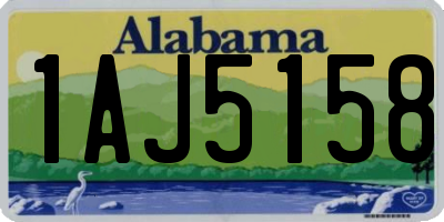 AL license plate 1AJ5158
