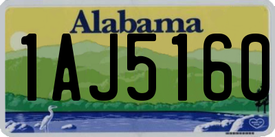 AL license plate 1AJ5160