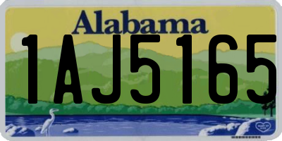 AL license plate 1AJ5165