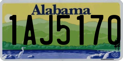 AL license plate 1AJ5170