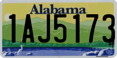 AL license plate 1AJ5173