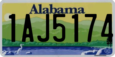 AL license plate 1AJ5174