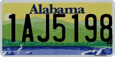 AL license plate 1AJ5198