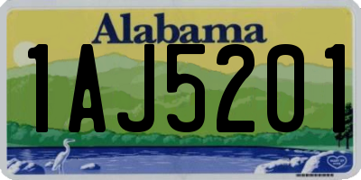 AL license plate 1AJ5201