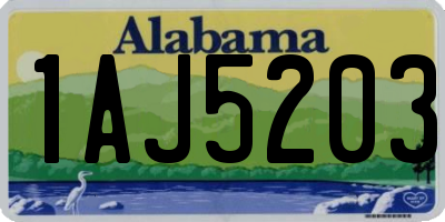 AL license plate 1AJ5203