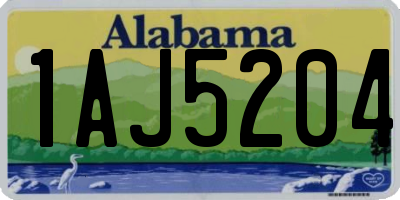 AL license plate 1AJ5204