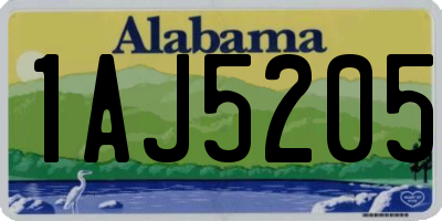 AL license plate 1AJ5205