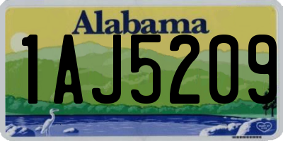 AL license plate 1AJ5209