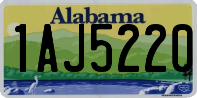 AL license plate 1AJ5220