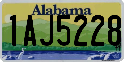 AL license plate 1AJ5228