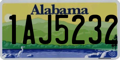 AL license plate 1AJ5232