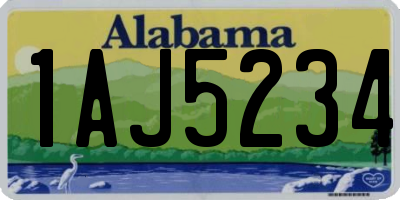 AL license plate 1AJ5234