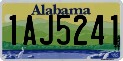 AL license plate 1AJ5241