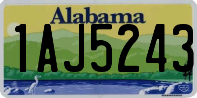 AL license plate 1AJ5243