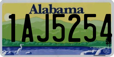 AL license plate 1AJ5254