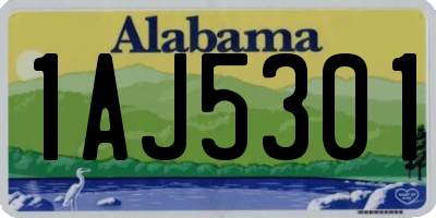 AL license plate 1AJ5301