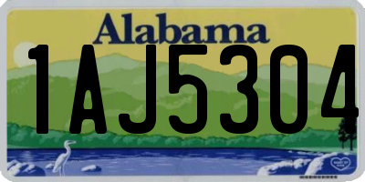 AL license plate 1AJ5304