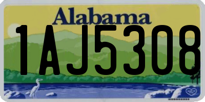 AL license plate 1AJ5308