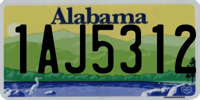 AL license plate 1AJ5312
