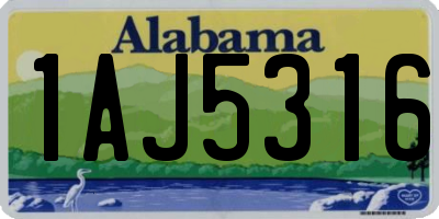 AL license plate 1AJ5316