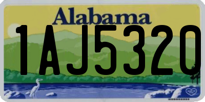 AL license plate 1AJ5320