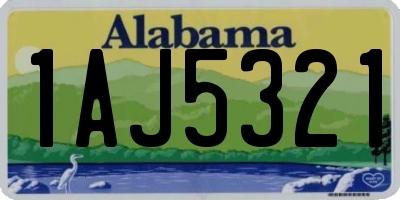 AL license plate 1AJ5321